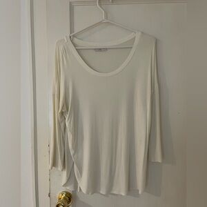 Aritzia Babaton white long sleeve top